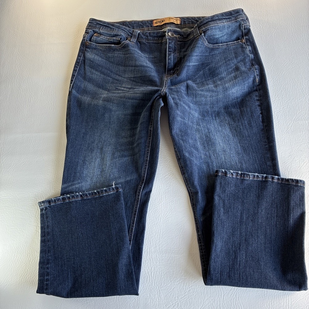 Seven7 Straight Fit Whisker Honeycomb Jeans Men's 38x32 Butt Knee Fade Worn In